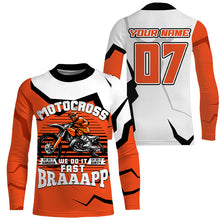 Load image into Gallery viewer, Personalized Motocross Jersey UPF30+ Brap Kid Adult Dirt Bike MX Racing Long Sleeves Off-road NMS1139