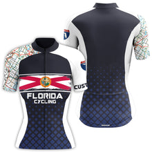 Load image into Gallery viewer, Florida Men &amp; Women cycling jersey with 3 pockets UPF50+ full zip bike shirt MTB BMX race gear| SLC161