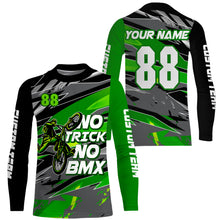 Load image into Gallery viewer, Green BMX racing jersey UPF30+ adult kid BMX shirt Lightweight cycling bicycle motocross gear| SLC111