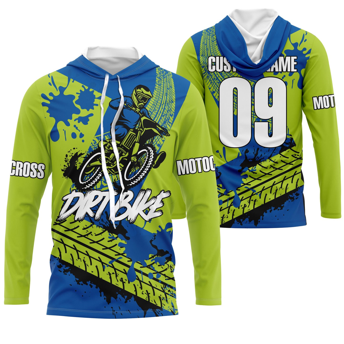 Motocross jersey personalized kid men women UV dirt bike youth green MX racing shirt motorcycle PDT110