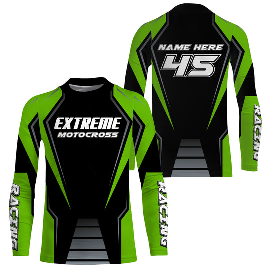 Personalized Extreme Motocross jersey UPF30+ kid adult biker dirt bike MX racing motorcycle shirt NMS1106