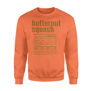 Butternut squash nutritional facts happy thanksgiving funny shirts - Standard Crew Neck Sweatshirt