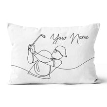 Load image into Gallery viewer, Line Draw Golfer Custom Pillow Personalized Basic Golf Gifts For Golfer LDT1123