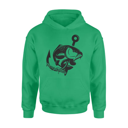 Carp fishing tattoos Customize name Hoodie, personalized fishing gifts for fisherman - NQS1208