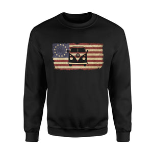 Campervan American flag shirt, camping shirt- 3DQ38