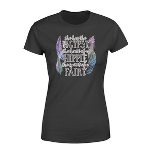 She has the soul of a Gypsy, the heart of a Hippie, the spirit of a Fairy Women's T-shirts design bohemian styles - SPH57