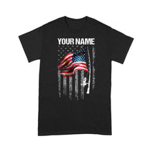 Load image into Gallery viewer, US Fishing rod American Flag Customize name fishing shirt D02 NQS1679 - Standard T-shirt