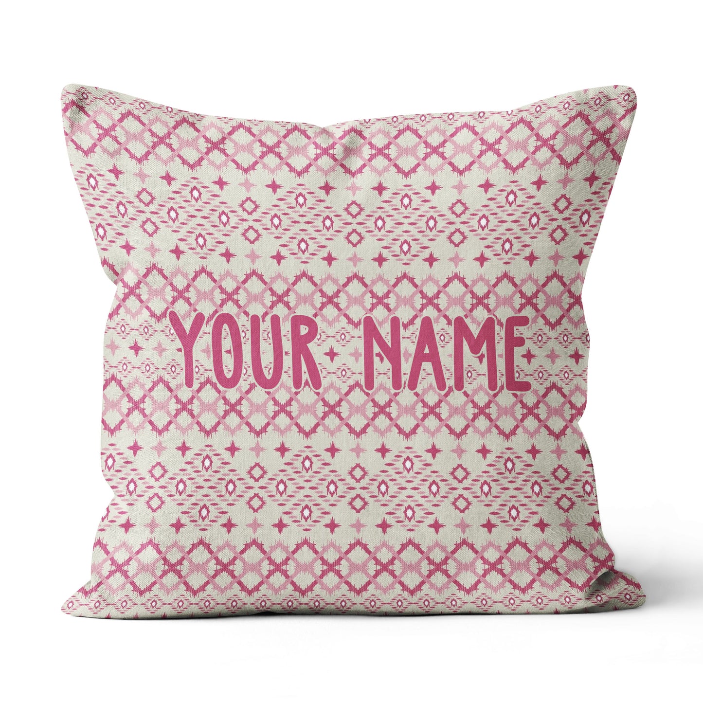 Geometric Pink Paisley Custom Throw Pillow Personalized Golfing Gifts LDT1130
