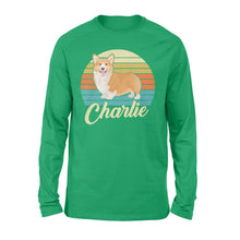 Load image into Gallery viewer, Custom name awesome Corgi 1970s vintage retro personalized gift - Standard Long Sleeve