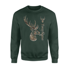 Load image into Gallery viewer, Deer hunting camo deer hunting tattoo personalized shirt perfect gift - Standard Fleece Sweatshirt