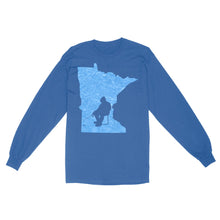 Load image into Gallery viewer, Minnesota Ice Fishing Shirts, Winter Fishing Minnesota State Love Fishing Long Sleeve - FSD2927 D06