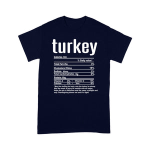 Turkey nutritional facts happy thanksgiving funny shirts - Standard T-shirt