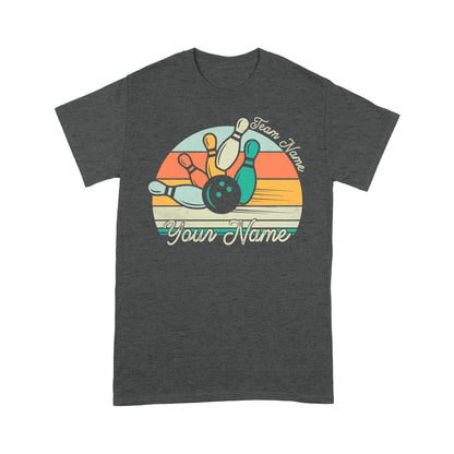 Custom Bowling Retro Shirt, Personalized Bowling Name T-Shirt