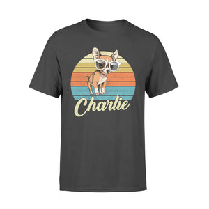 Custom name awesome Chihuahua 1970s vintage retro personalized gift - Standard T-shirt