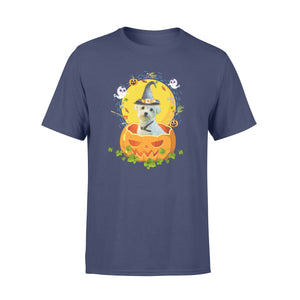 Custom photo dog halloween pumpkin personalized t-shirt