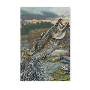 Bass fishing matte canvas