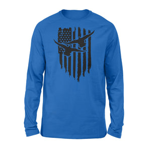 Duck Hunting American Flag Clothes, Shirt for Hunting NQS121 - Standard Long Sleeve