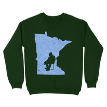 Load image into Gallery viewer, Minnesota Ice Fishing Shirts, Winter Fishing Minnesota State Love Fishing Sweatshirt - FSD2927 D06