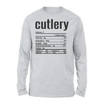 Load image into Gallery viewer, Cutlery nutritional facts happy thanksgiving funny shirts - Standard Long Sleeve
