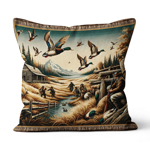 Vintage Duck Hunting Pillow, Duck Hunting Lodges decor, Hunting Cabins Pillow Duck Hunting Gifts IPHW5692
