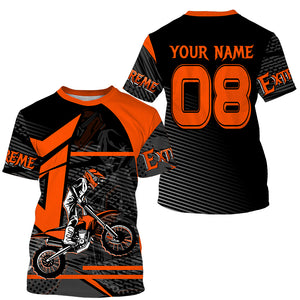 Extreme MX jersey for kid men women custom dirt bike off-road UPF30+ orange Motocross racing shirt PDT254