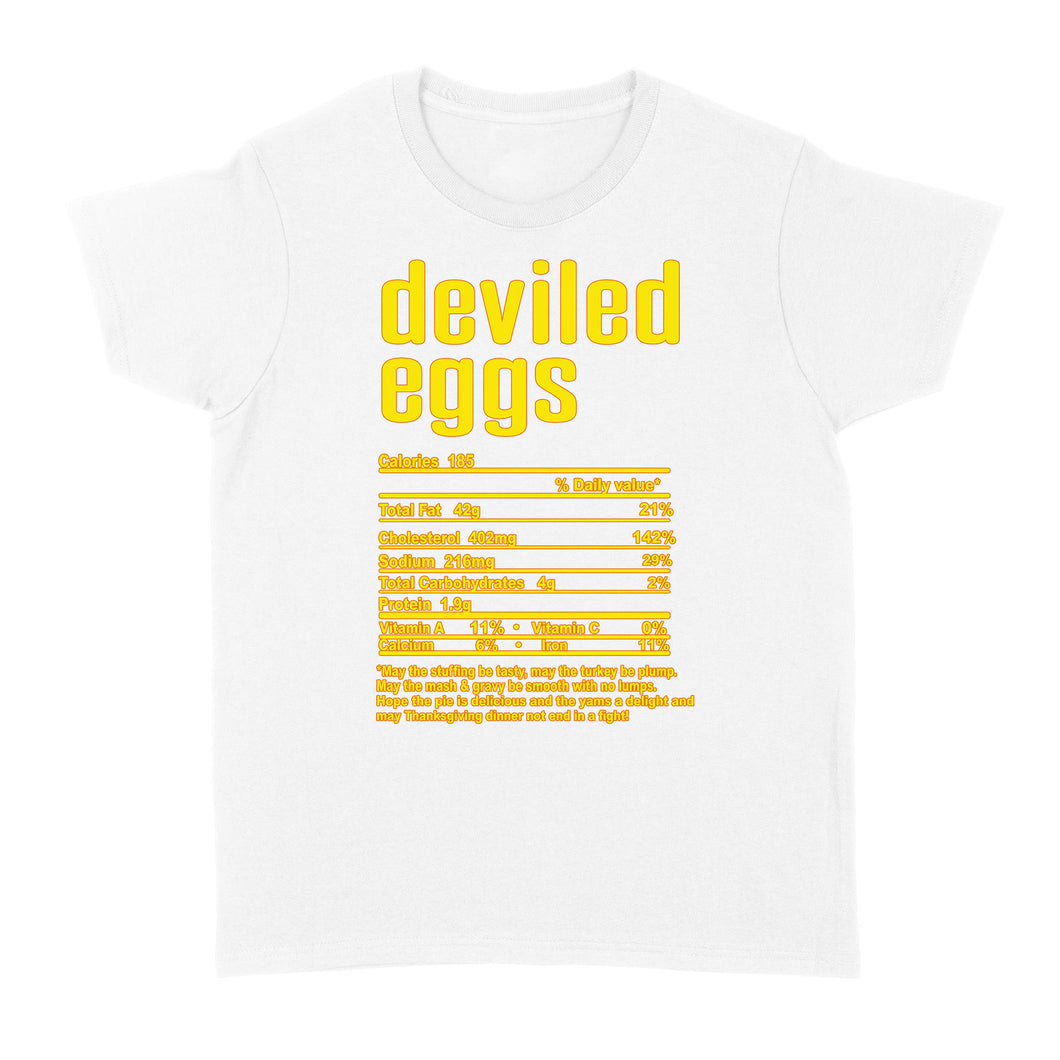Deviled eggs nutritional facts happy thanksgiving funny shirts - Standard Women's T-shirt