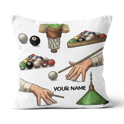 Personalized Funny Vintage Billiards Games Pillow Best Throw Pillows TDM0752