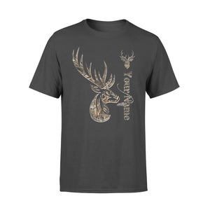 Deer hunting camo deer hunting personalized shirt perfect gift- Standard T-shirt