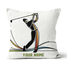 Load image into Gallery viewer, Colorful Continuous Golfer Custom Golf Pillow Personalized Golfing Gifts LDT1162