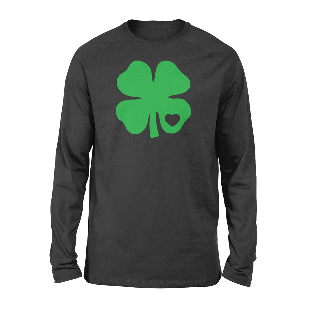 St Patrick Heart Irish Green Shamrock Long sleeve Shirt - FSD1402D07