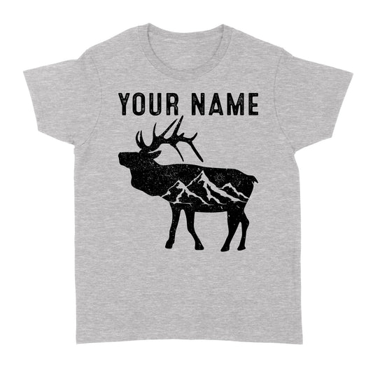 Elk Shirt Mountain Elk Custom Name Mens Womens Standard Women's T-shirt FSD1809D02