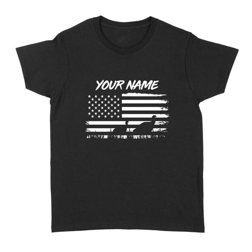 Customize name Turkey hunting American flag patriotic hunting shirt D08 NQS2206 - Standard Women's T-shirt