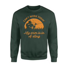 Load image into Gallery viewer, Can&#39;t Work Today My Arm is in A Sling Funny Hunting Deer Hunter Gift NQSD172 - Standard Crew Neck Sweatshirt