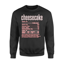 Load image into Gallery viewer, Cheesecake nutritional facts happy thanksgiving funny shirts - Standard Crew Neck Sweatshirt