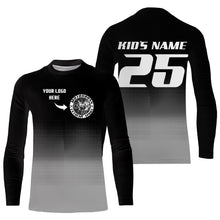 Load image into Gallery viewer, Custom logo motorcycle racing jersey UPF30+ adult kid black motocross off-Road dirtbike riders NMS1017