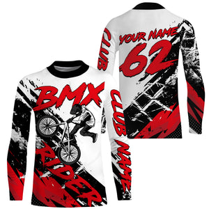 Red BMX jerseys UPF30+ Off-road bike shirt Cycling gear Adult youth BMX bicycle motocross clothes| SLC85