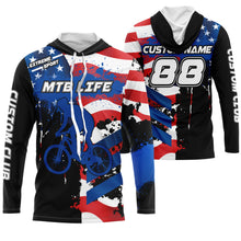 Load image into Gallery viewer, MTB Life American mountain bike jersey Kid adult biking shirt UPF30+ cycling gear bicycle clothes| SLC97