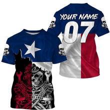 Load image into Gallery viewer, TX Texas flag motocross jersey custom name number UPF30+ adult&amp;kid MX racing motorcycle racewear NMS959