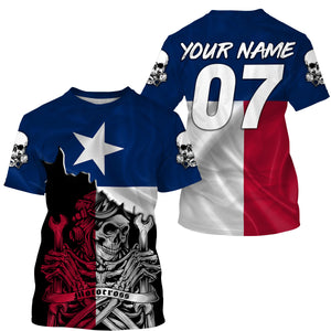 TX Texas flag motocross jersey custom name number UPF30+ adult&kid MX racing motorcycle racewear NMS959