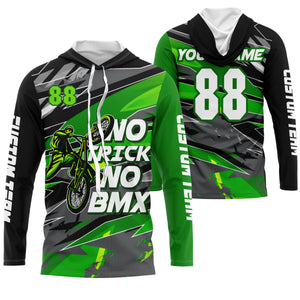 Green BMX racing jersey UPF30+ adult kid BMX shirt Lightweight cycling bicycle motocross gear| SLC111