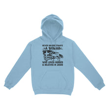 Load image into Gallery viewer, Never underestimate a woman who loves horses and believes in Jesus, horse gifts for girls D03 NQS2680 - Standard Hoodie
