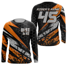 Load image into Gallery viewer, Personalized Motocross jersey kid men women UPF30+ off-road dirt bike orange MX racing shirt PDT265