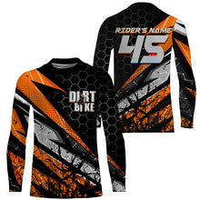 Load image into Gallery viewer, Personalized Motocross jersey kid men women UPF30+ off-road dirt bike orange MX racing shirt PDT265