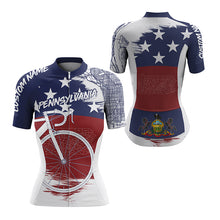 Load image into Gallery viewer, Pennsylvania men women cycling jersey UPF50+ USA bike shirts with 3 pockets bicycle clothes| SLC205