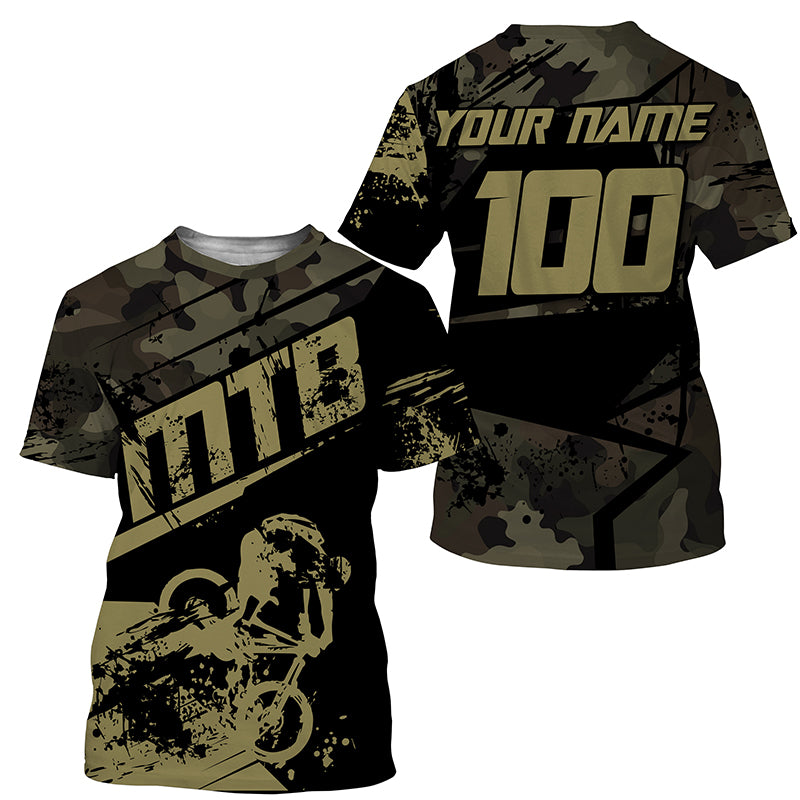 Camo MTB jersey kids youth UPF30+ mountain bike shirt mens cycling jersey boys girls riding shirt| SLC266