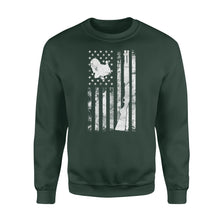 Load image into Gallery viewer, Hunting Shirt with American Flag, Shotgun Hunting Shirt, Turkey Hunting Shirt D05 NQS1338 - Sweatshirt