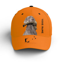 Load image into Gallery viewer, Ruffed Grouse Hunting Dog Blaze Orange Custom Name Hat for Men, Choose hunting dog breeds FSD3991