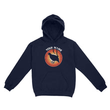 Load image into Gallery viewer, Quail Retro Vintage Sunset Custom Name Shirt, Quail Hunting Shirt, Gift for Quail Lover, Bird Lover Standard Hoodie FSD2350D08