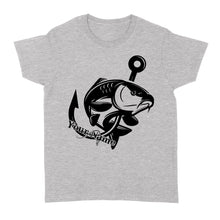 Load image into Gallery viewer, Carp fishing tattoos Customize name Women&#39;s T-shirt, personalized fishing gifts for fisherman - NQS1208