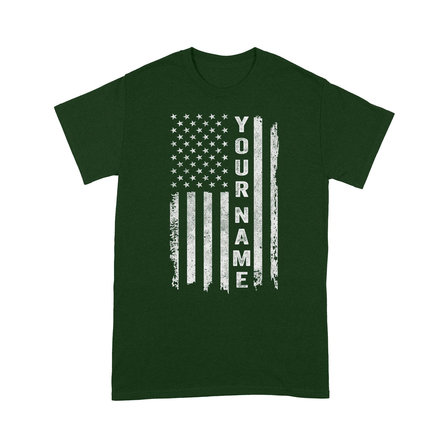 Custom name American flag shirt, personalized American patriot T-shirt, birthday gift, Christmas gift for dad, mom - NQS1290